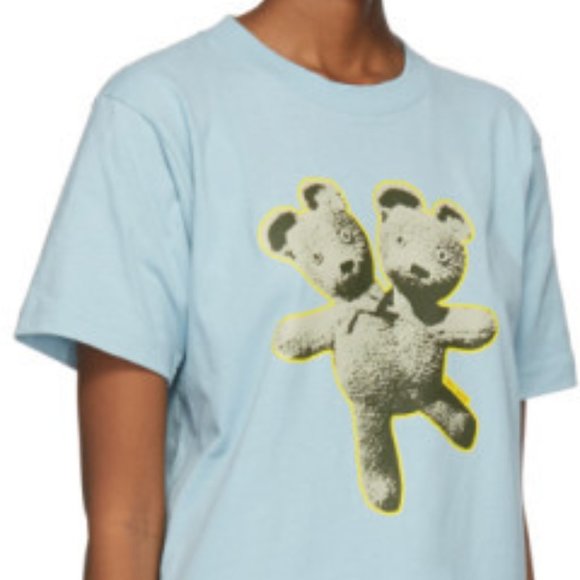 HEAVEN by MARC JACOBS DOUBLE-HEADED TEDDY BEAR T-SHIRT BLUE L NEW W/ TAGS! - Picture 3 of 12